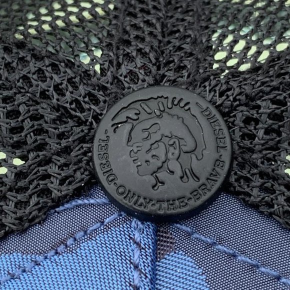 Blue Camo Diesel OTB Trucker Cap with Black Mesh - Picture 7 of 8